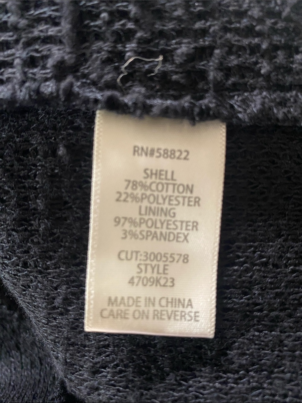 Max Studio London Black Bouclé Open-Front Jacket Size XL - Picture 4 of 4